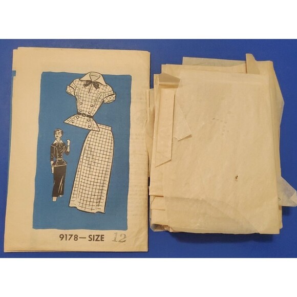 Vintage (Pre-1920?) Mail Order Sewing Pattern 9178 Blouse and Skirt Size 12 - Picture 7 of 15
